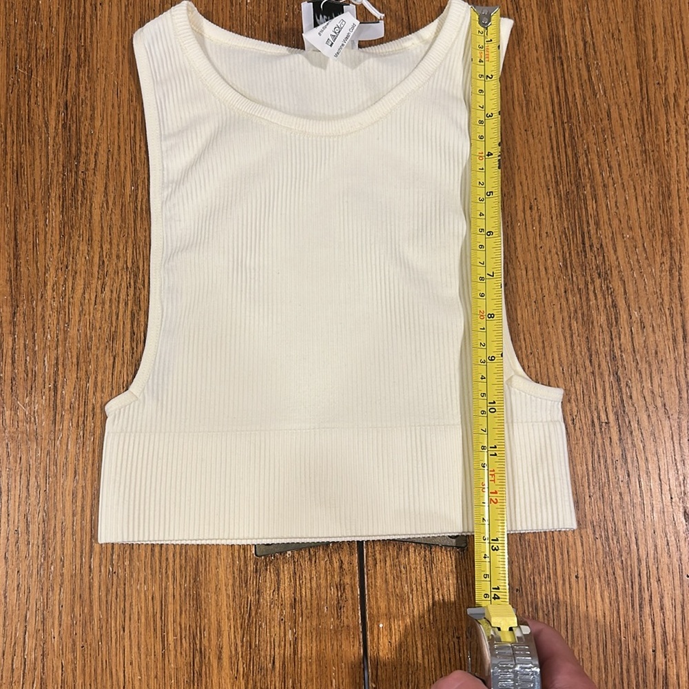 PRINCESS POLLY White Ribbed Tank - Picture 7 of 7